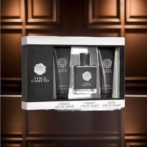 Vince Camuto After Shave Balm, Eau De Toilette Spray & Shower Gel Gift Set